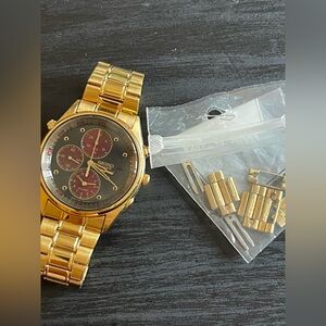 Seiko Gold Plated Chronograph Alarm Watch - 7T32-7A99